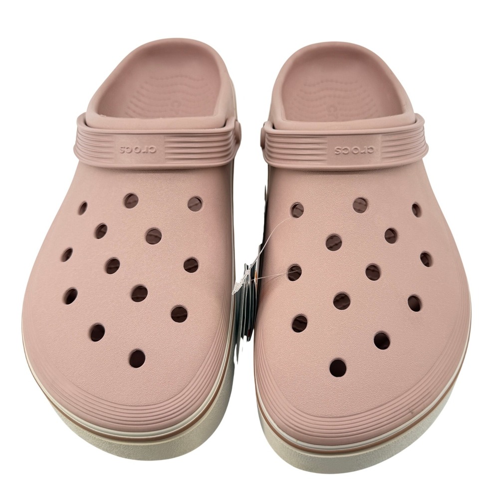 Crocs Off Court Adult Clog Pink Clay White Men 12/Women 14 208371-6TY Casual New - Picture 2 of 8
